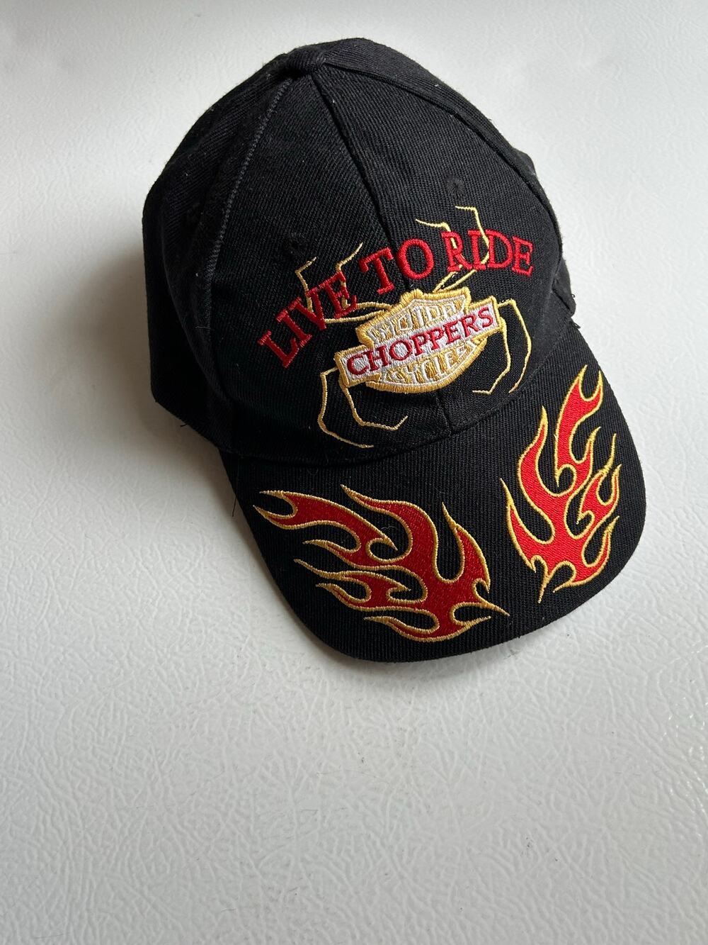 Choppers Motorcycles Live to Ride Ball Cap Embroidered Biker Vintage Adjustable